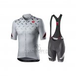Castelli Cycling Jersey Bib Short 2021 Men Short Sleeve Gray White (5)